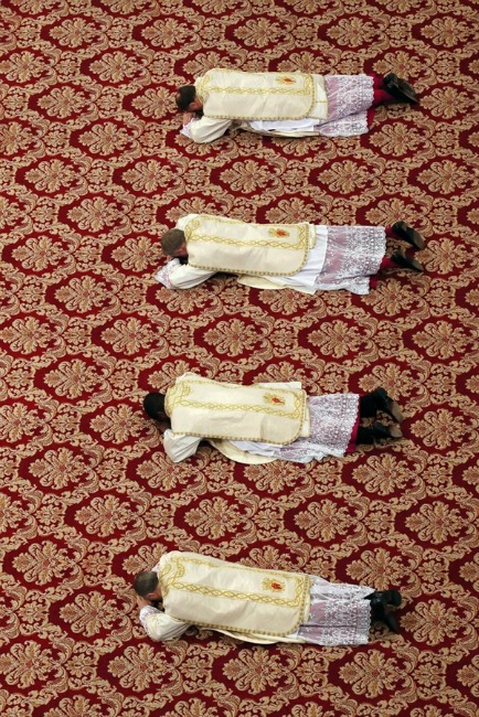 Four newly named archbishops attend the Epiphany Mass St. Peter's Basilica Vatican City